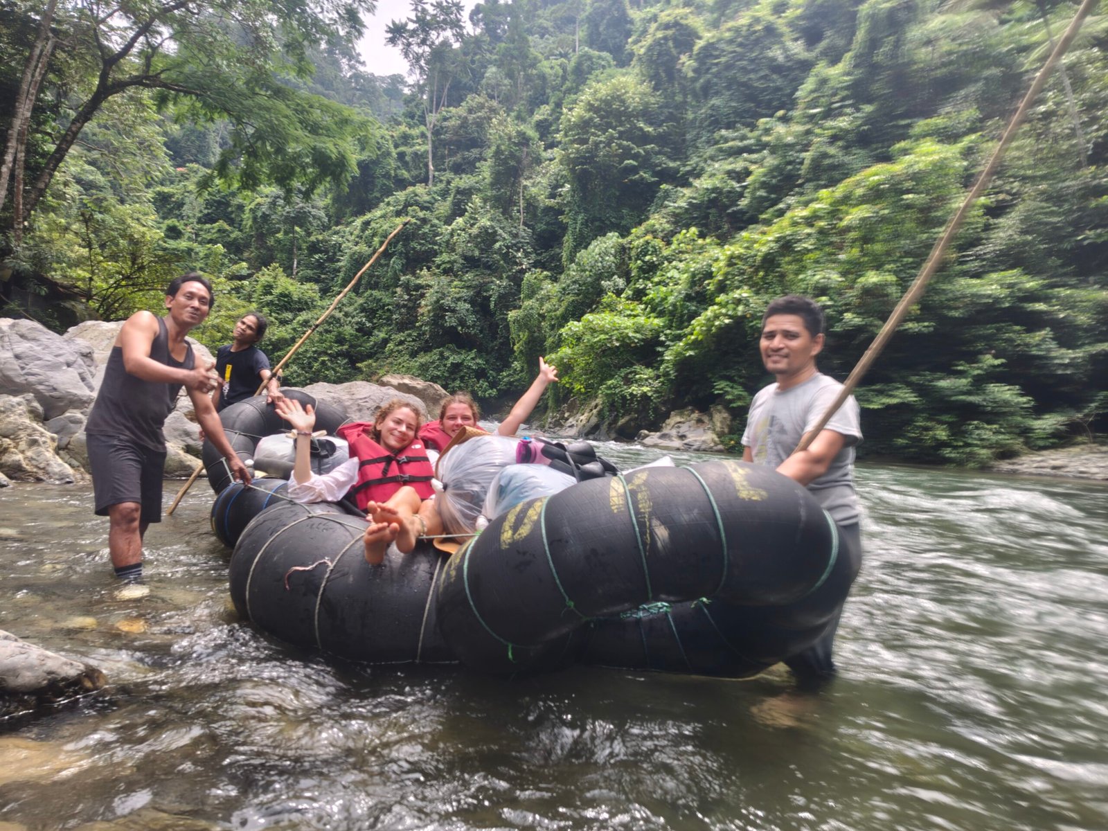 Tube Rafting in Bukit Lawang